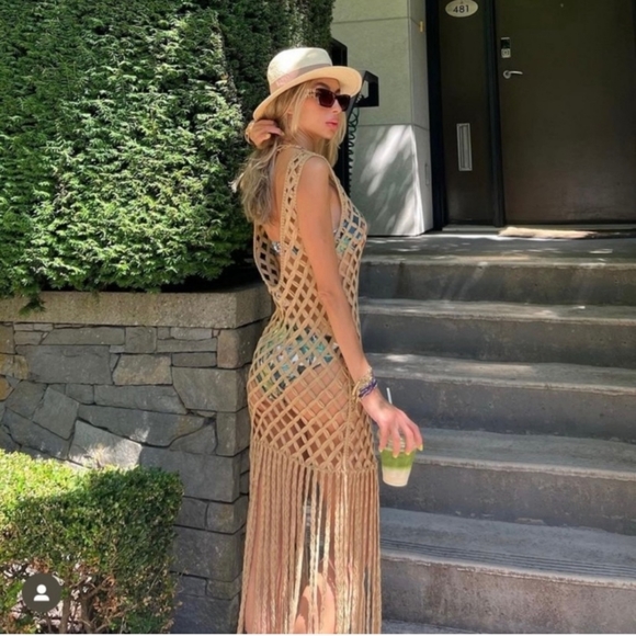 Zara Mesh Dress With Fringe - Picture 4 of 13